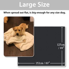 Kritter Planet dog blanket grey on car seat demonstrates travel-friendly comfort for pets