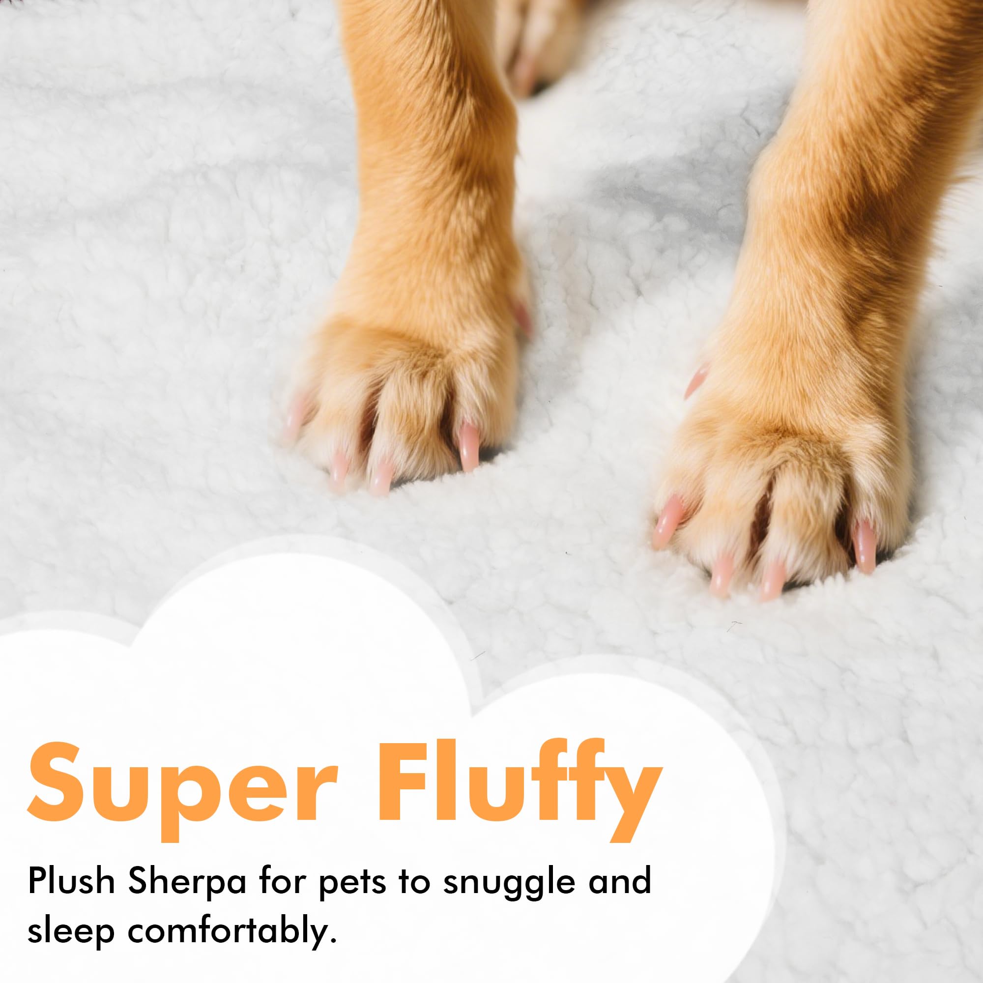 Kritter Planet dog blanket grey on dog bed shows a soft surface ideal for snuggling