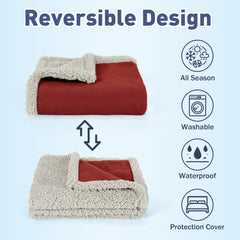 Kritter Planet reversible sherpa fleece blanket showcases plush warmth for cozy snuggles.
