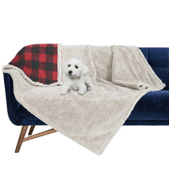Kritter Planet waterproof dog blanket on couch protects furniture from fur and spills