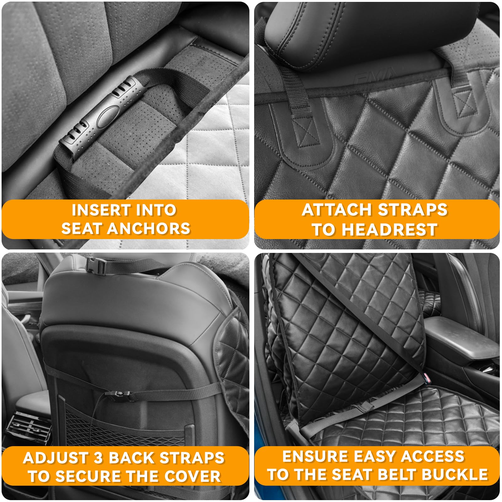 KritterKorner front-seat-cover-durable-protector works with most cars, trucks, SUVs.
