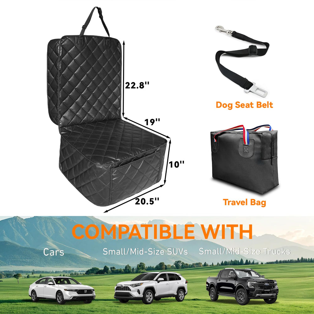 KritterKorner front-seat-cover-scratch-resistant-seams shields against claws and wear.