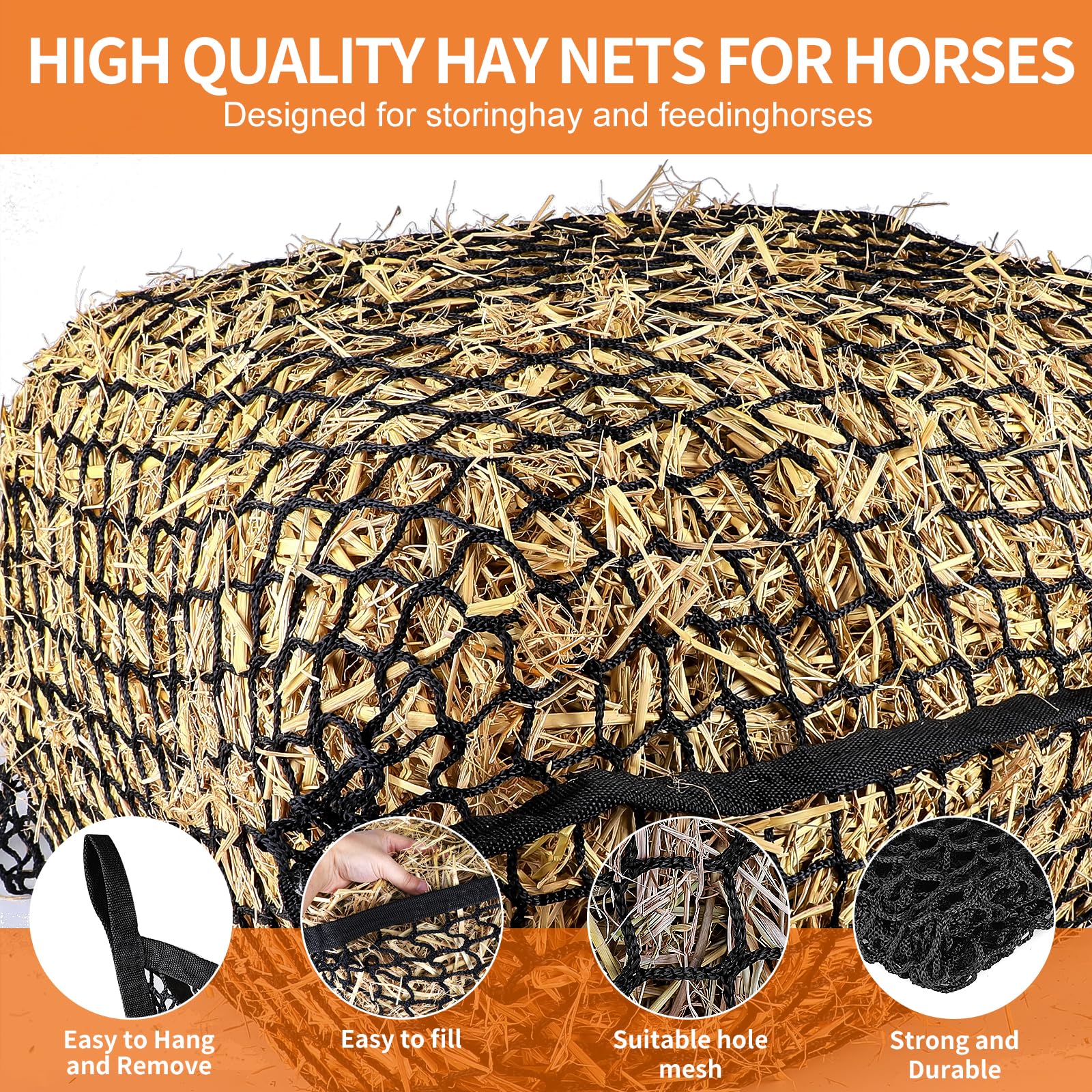 kronttis slow feed haynet easy fill opening for quick setup