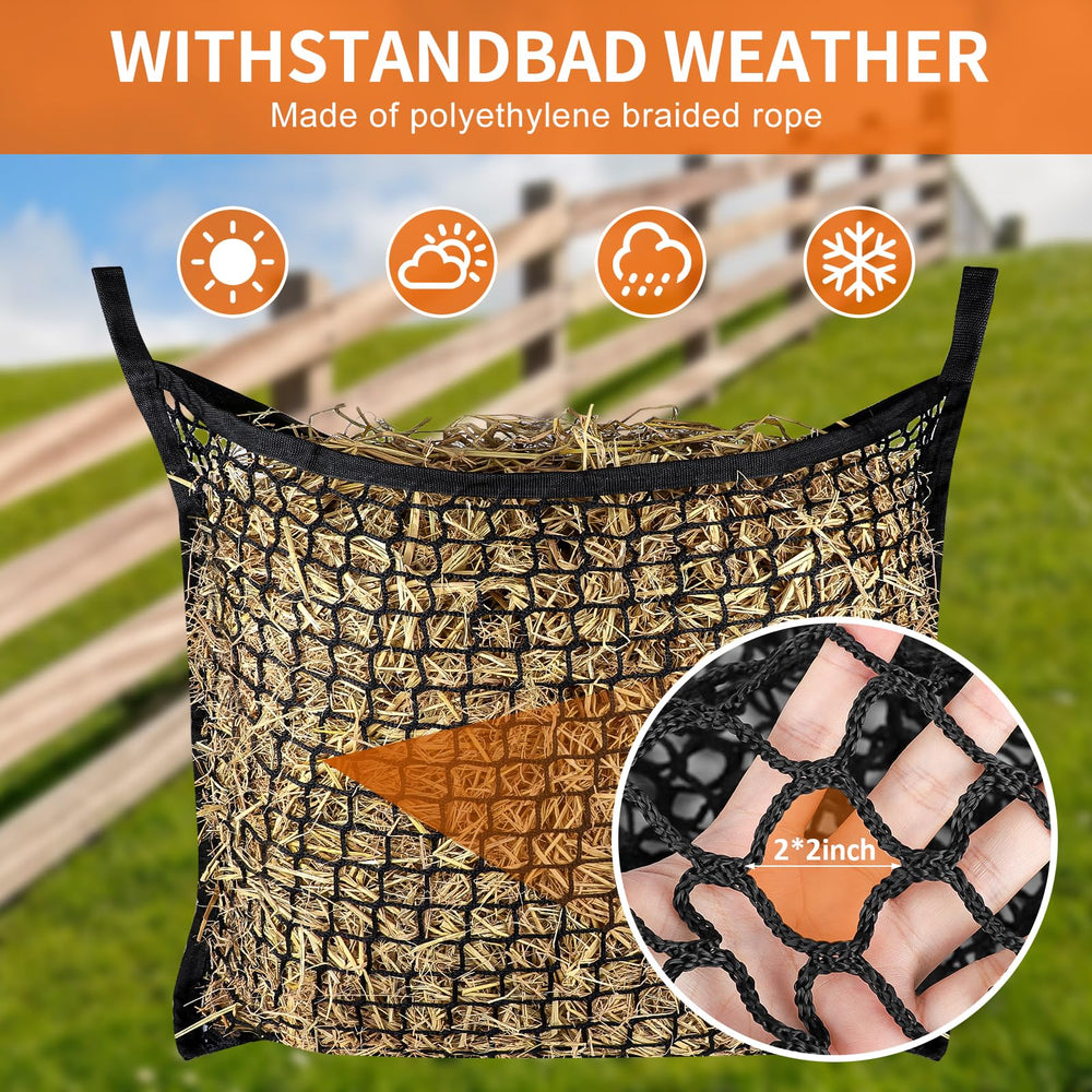 kronttis slow feed haynet knotless design protects horse mouths