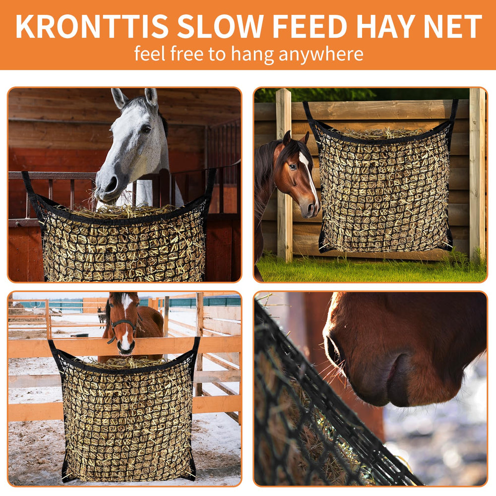 kronttis slow feed haynet suitable for stalls trailers and walls