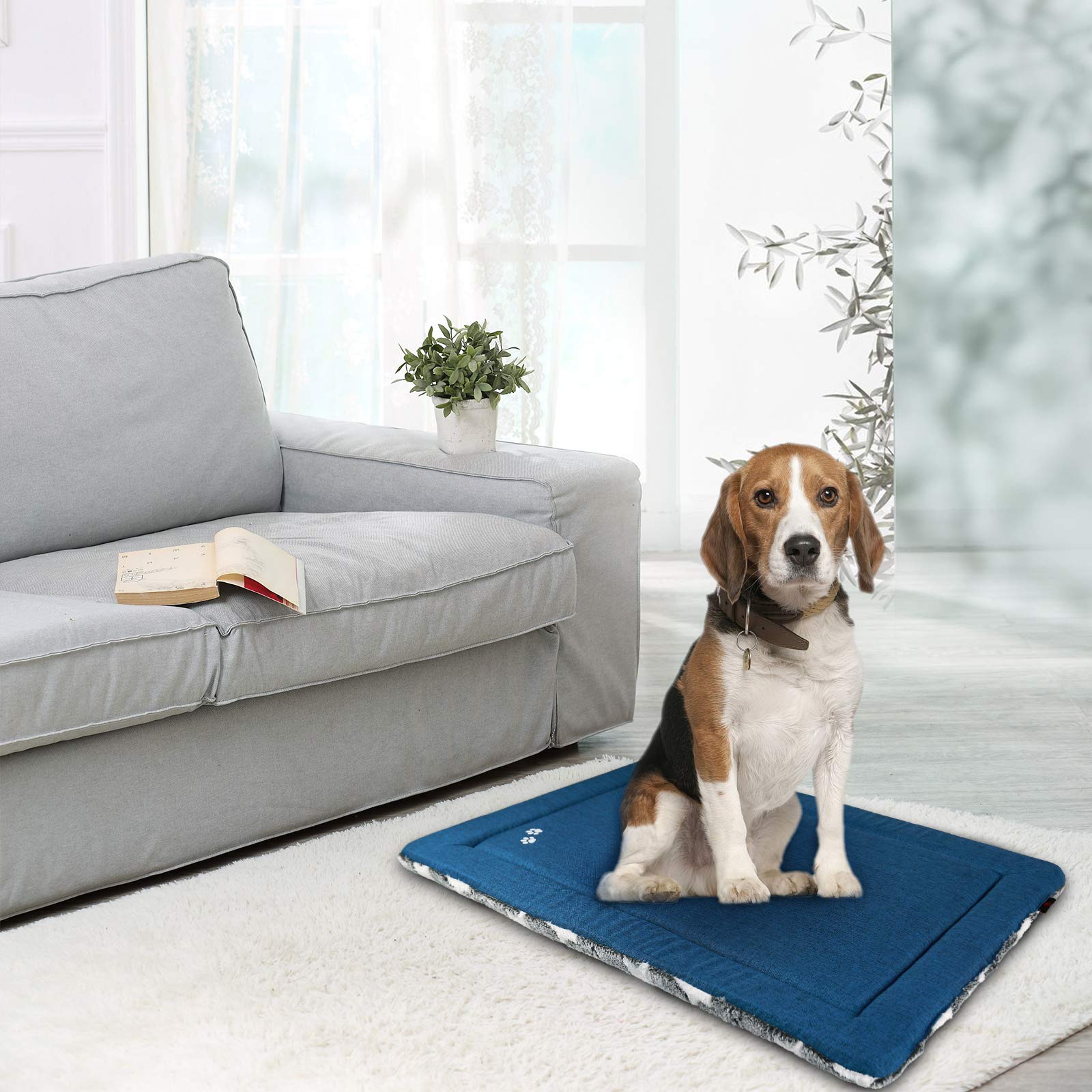 KROSER Fancy Crate Pad Bed machine-washable label closeup, easy cleaning between uses