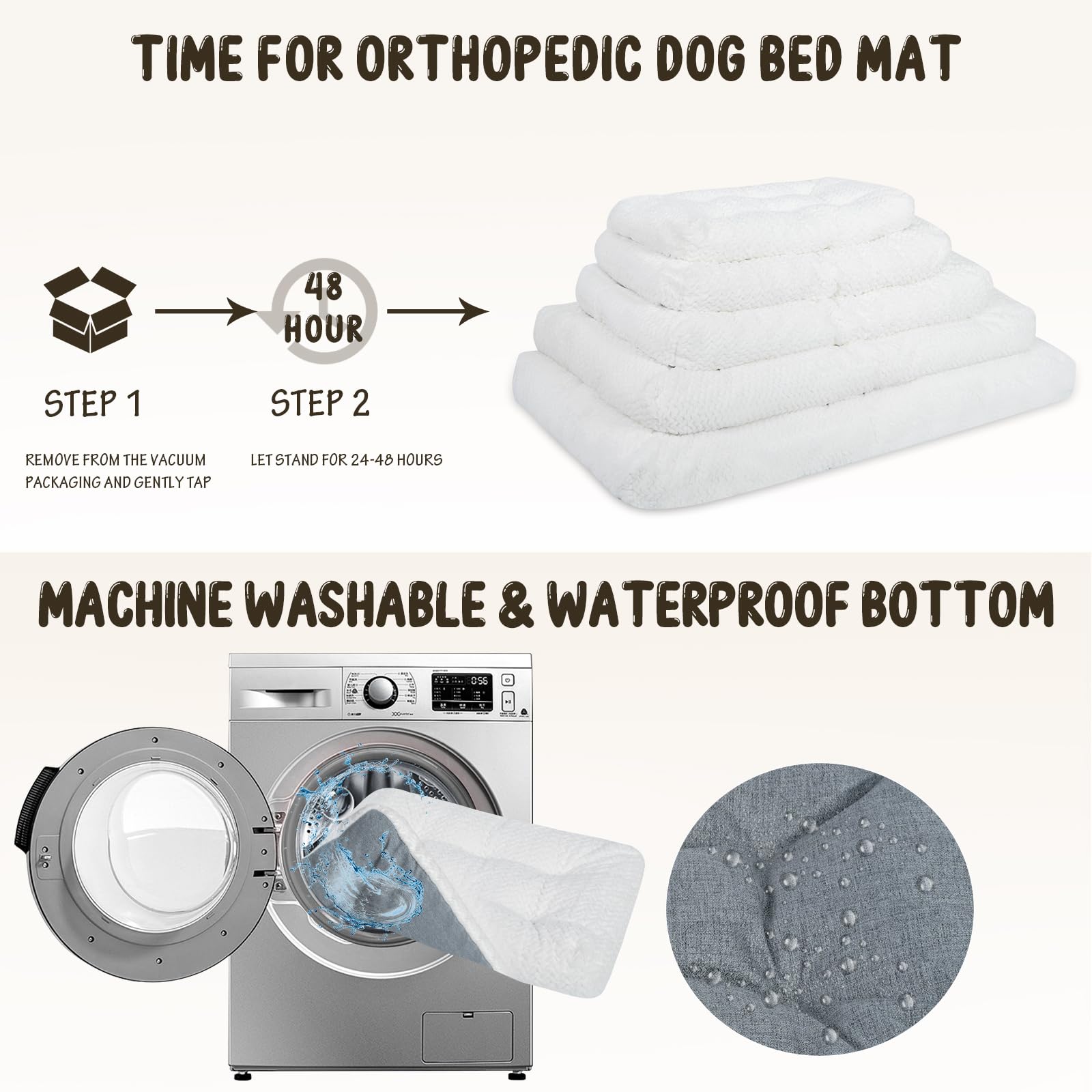 KROSER Deluxe dog crate pad in crate demonstrates versatile use.