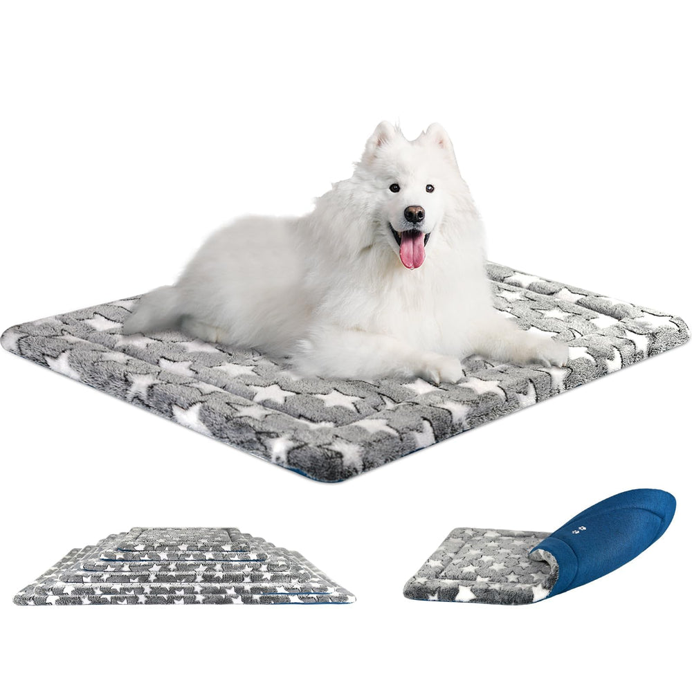 KROSER Fancy Crate Pad Bed Mat winter-side plush for cozy warmth.