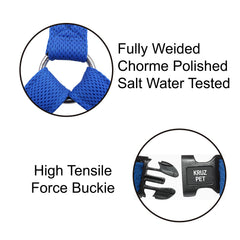 KRUZ PET Kruz No Pull Harness dual-layer mesh for long-lasting comfort.