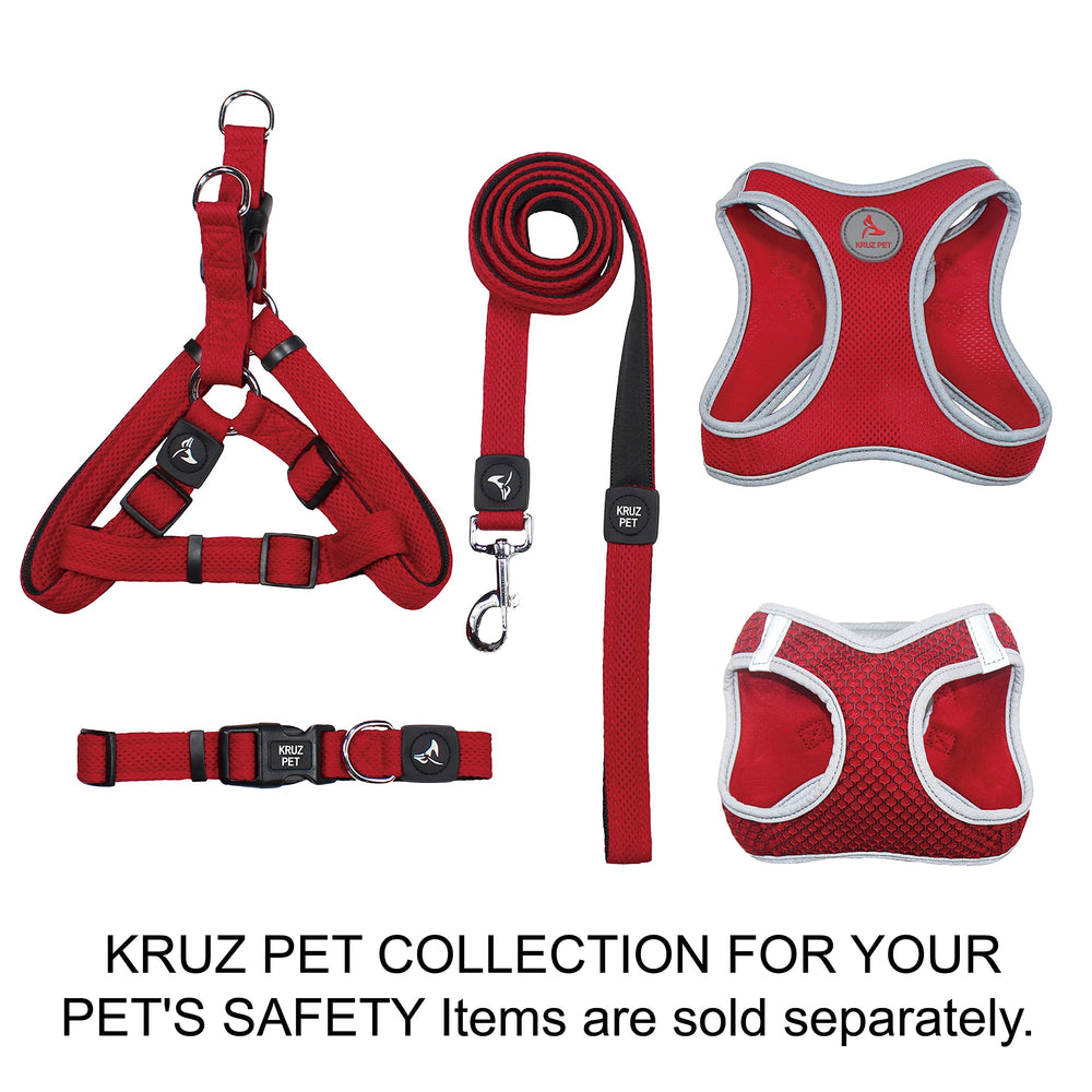 KRUZ PET Kruz No Pull Harness rear view shows secure fit and control.