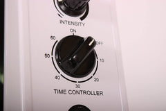 KS Choi heat lamp dial timer shows 60 minute warmth control