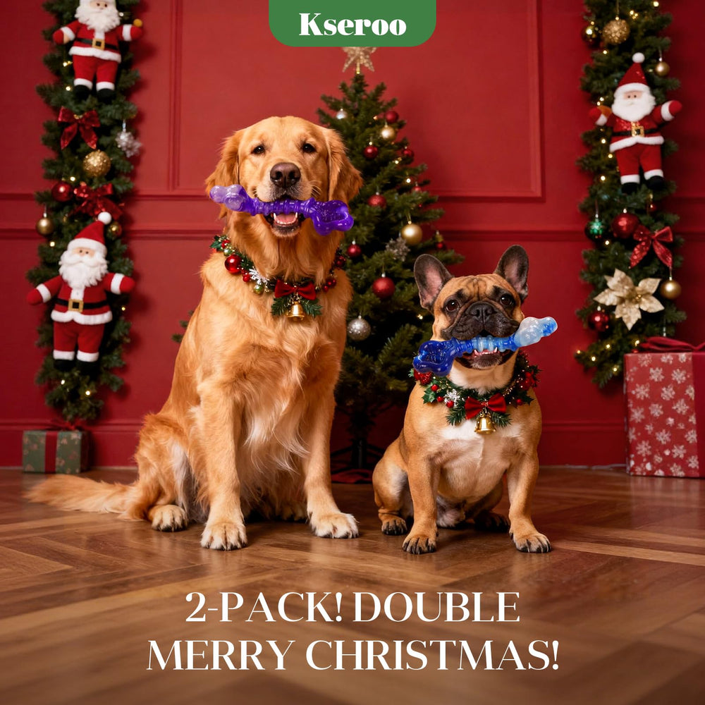 Kseroo bone-shaped chew toy for large dogs during tough chews
