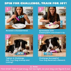 Kseroo dog chew toy twist inside highlights treat rewards and mental challenge for dogs.