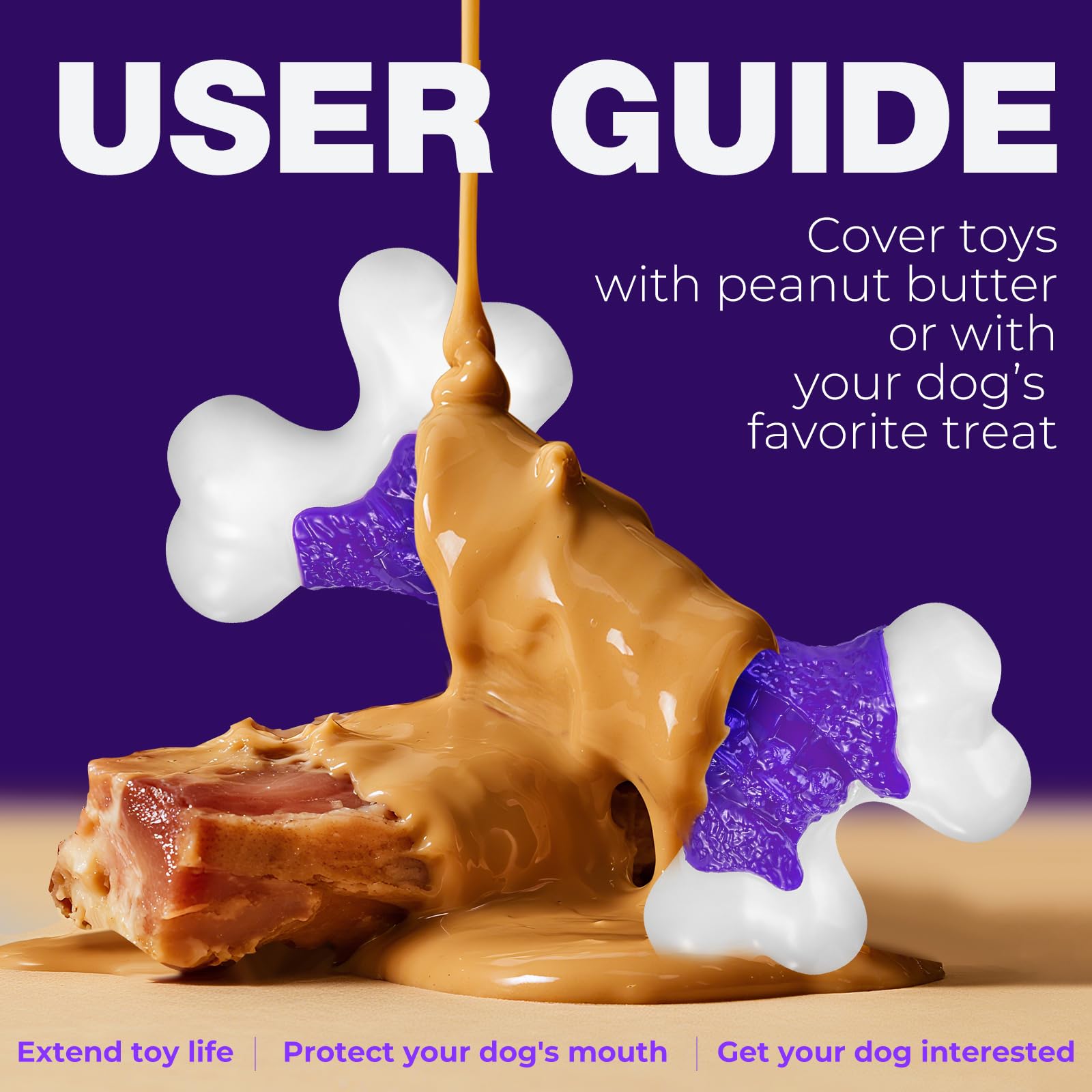 Kseroo teething toy supports grinding and jaw exercise for growing or senior dogs