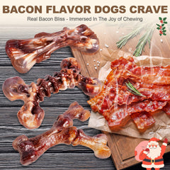 Kseroo bacon-flavored toy close-up attracts dogs for engaging chewing.