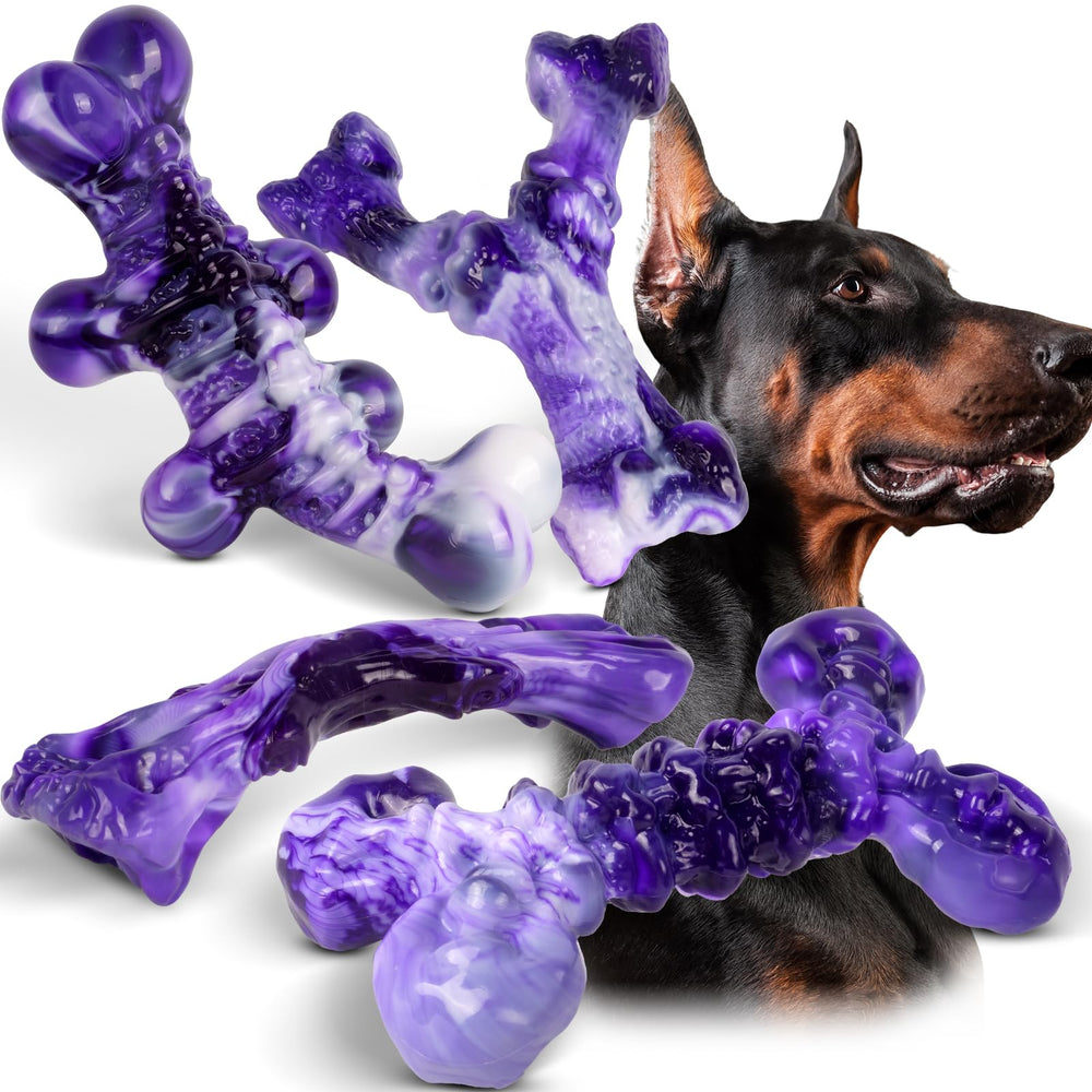 KSEROO X four-pack chew toys for giant breeds offer long-lasting engagement during playtime.