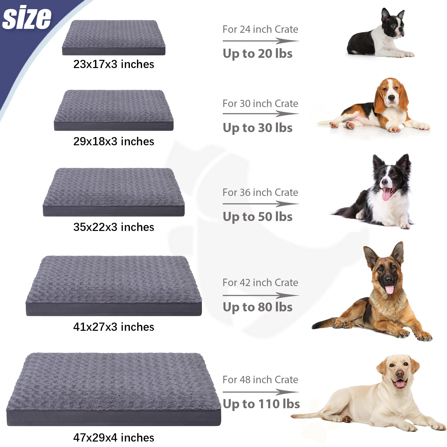 KSIIA 29x18 inch crate bed fits medium dogs and versatile travel use.