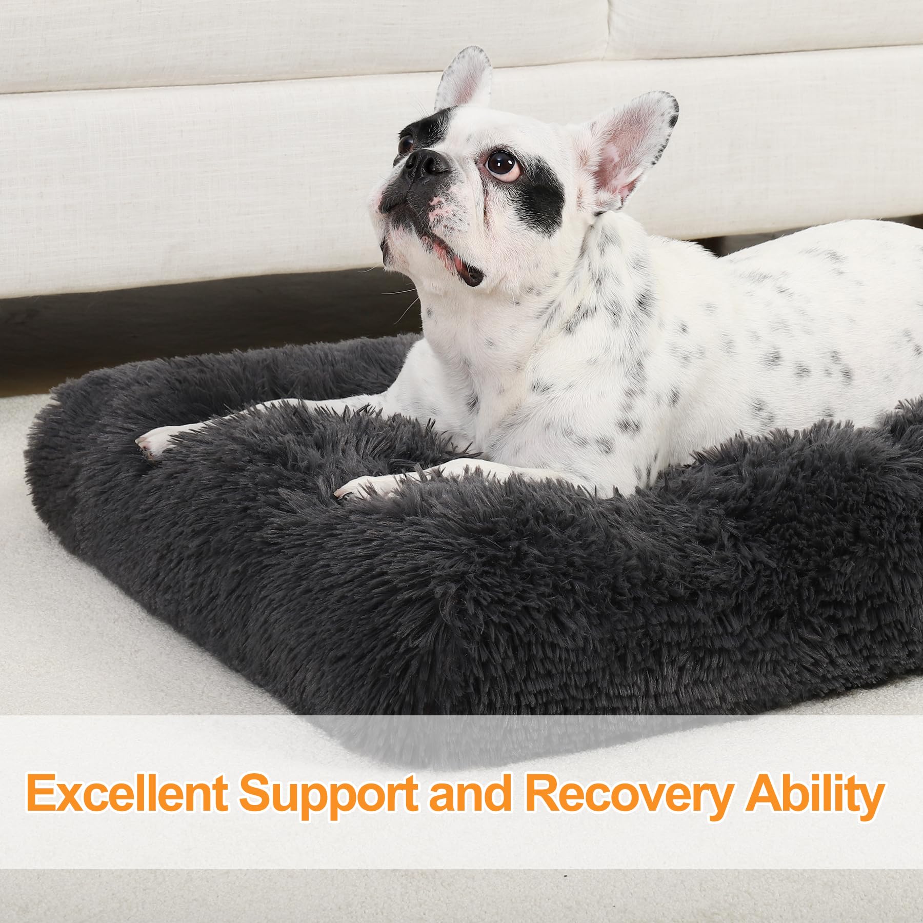 KSIIA dog crate bed cozy interior invites rest and helps pups settle quietly.