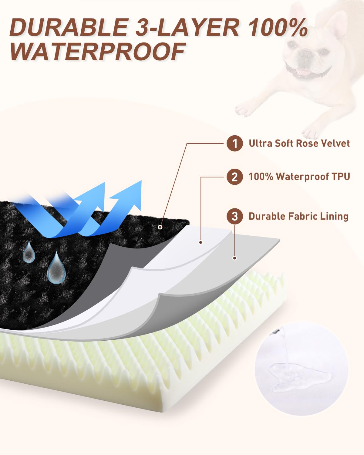 KSIIA non-slip bottom keeps the bed steady on hardwood or tile floors.
