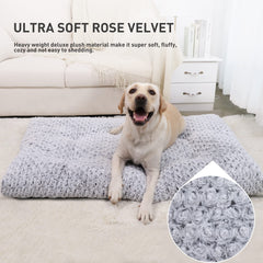KSIIA Washable Dog Bed plush closeup highlights soft velvet feel