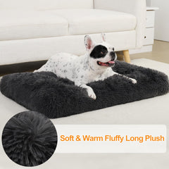 KSIIA dog crate bed anti-slip bottom keeps the mat in place during hops in and out.