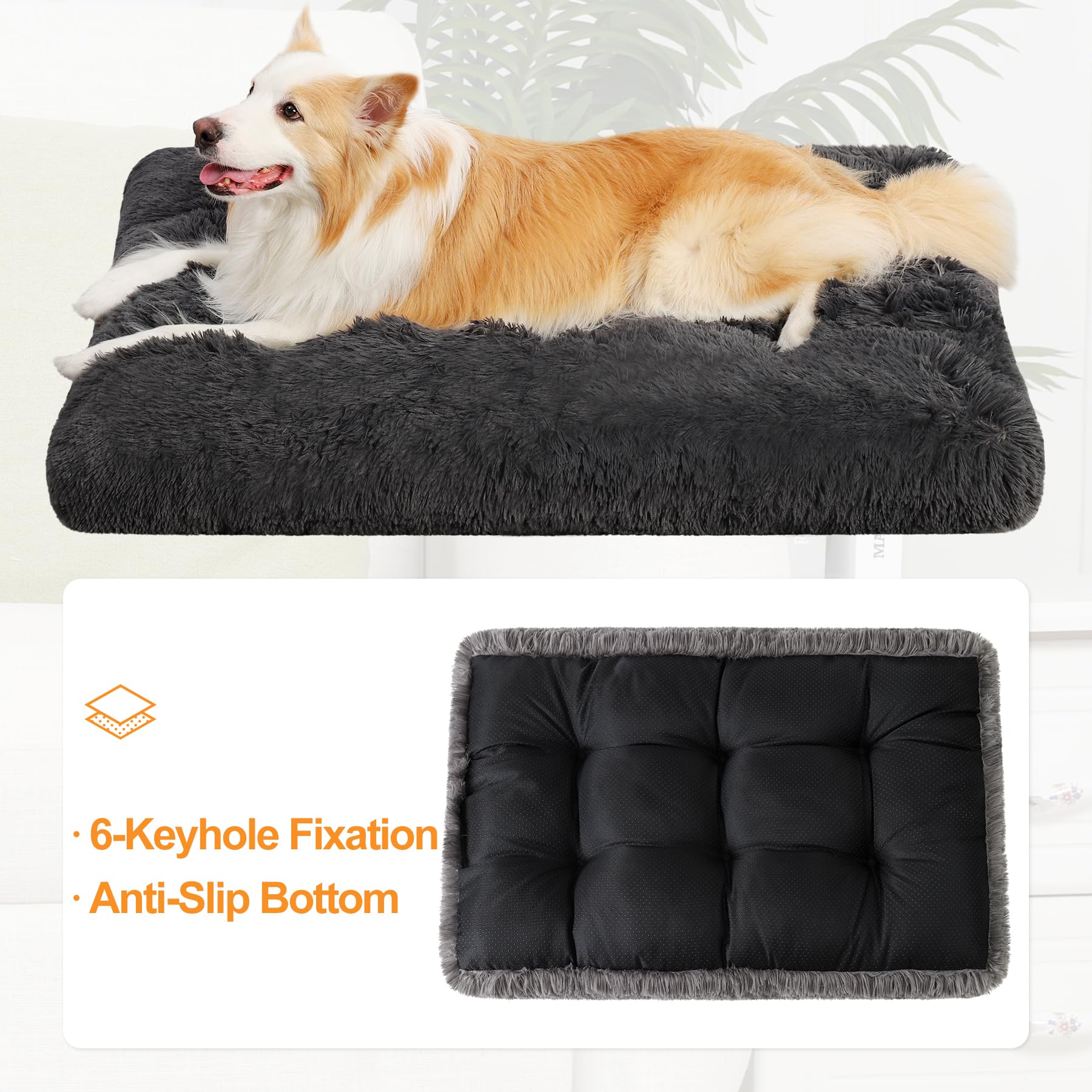 KSIIA machine-washable kennel pad for easy cleaning after use.