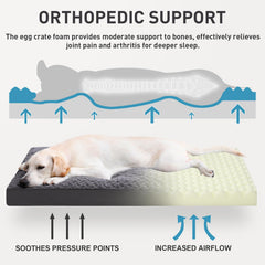 KSIIA dog crate bed removable-cover enables easy washing.