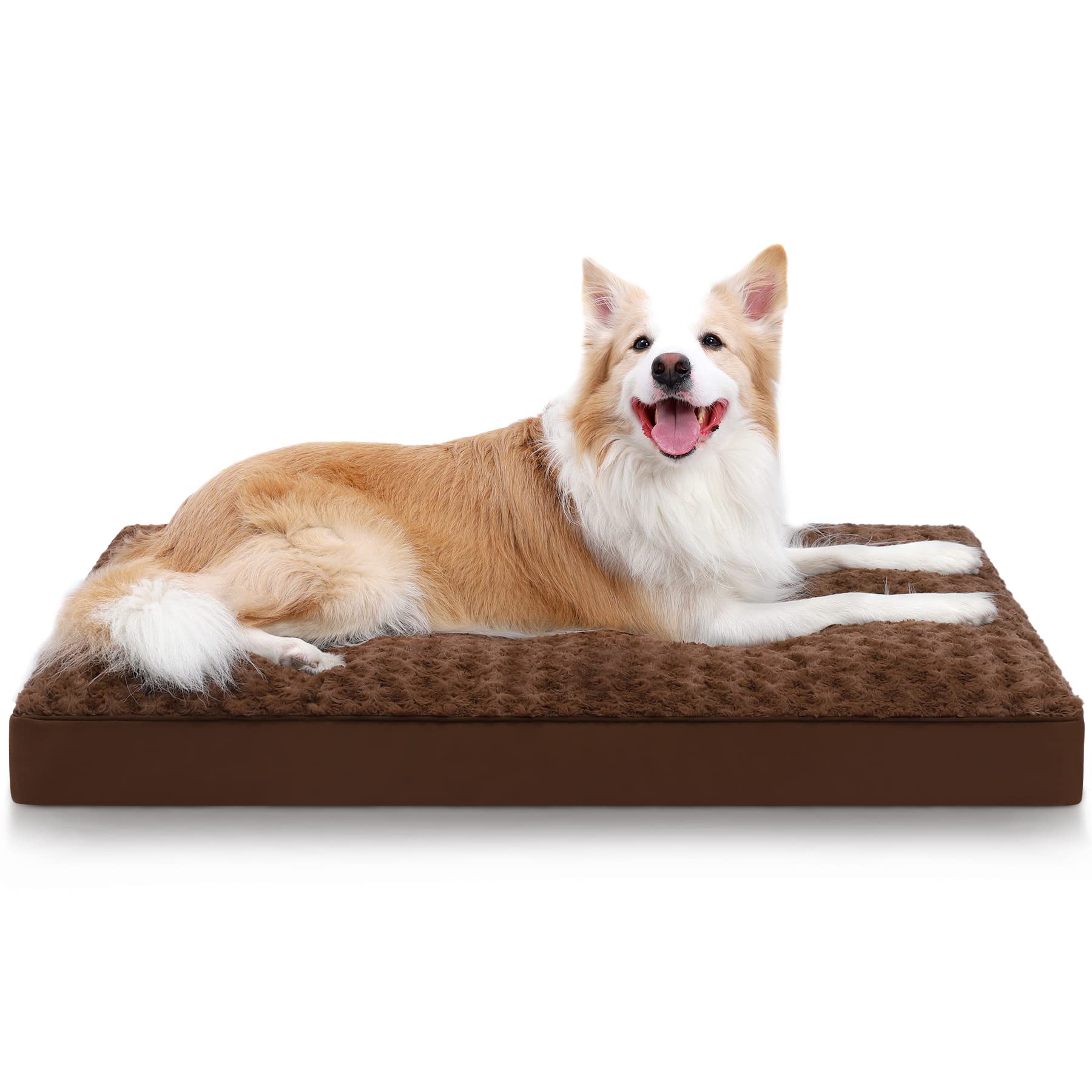 KSIIA dog crate bed rose velvet close-up shows soft skin-friendly fabric for comfort.