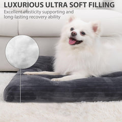KSIIA dog crate bed anti-slip bottom keeps the mat secure during entry and movement.