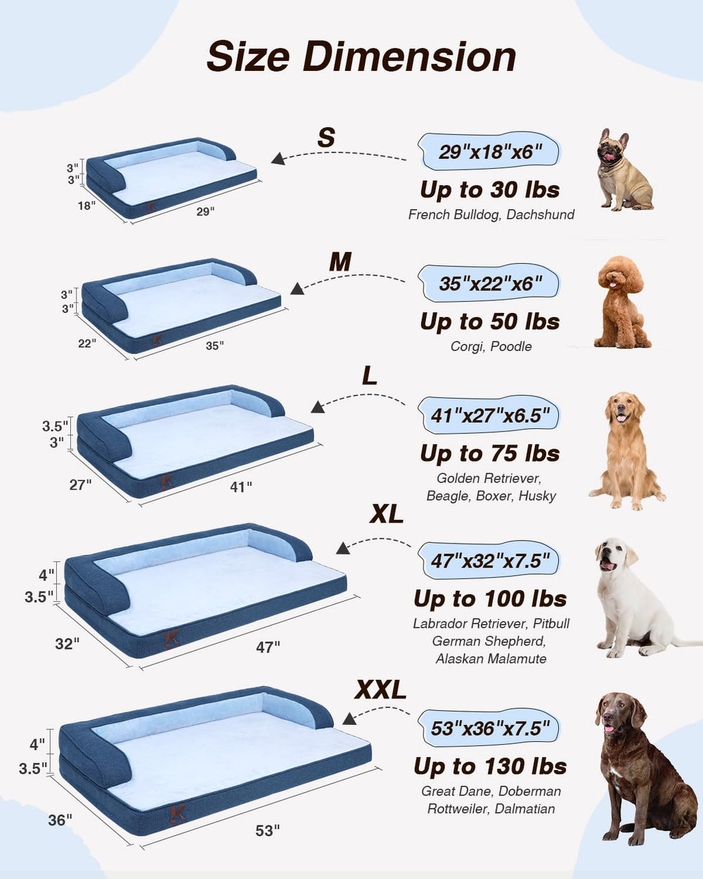 KSIIIA non-slip bottom keeps bed in place on slick floors