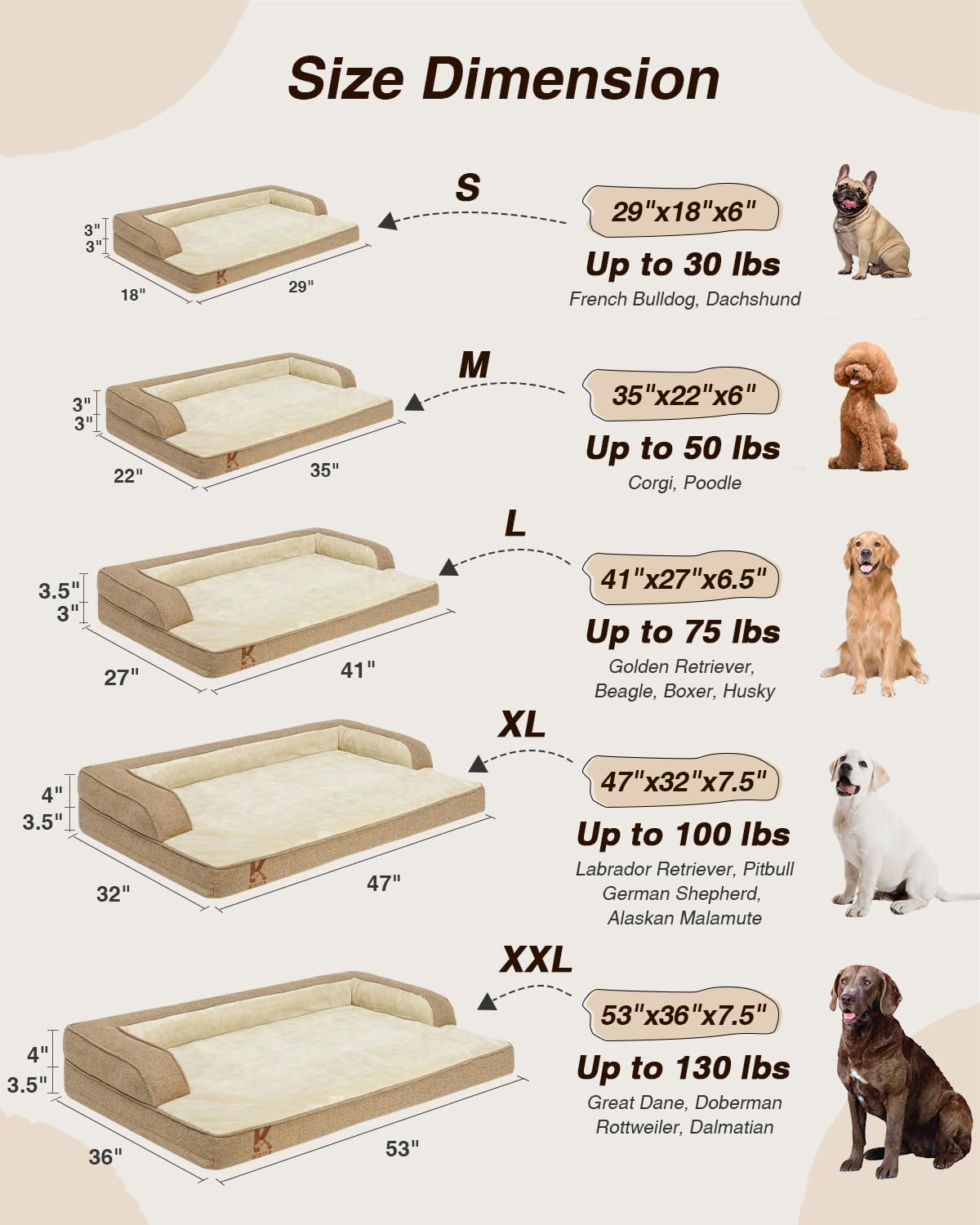 KSIIIA non-slip bottom keeps the bed in place during gentle movements