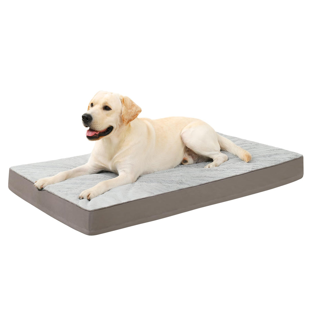 KSIIA orthopedic dog bed with egg crate foam supports joints and promotes restful sleep