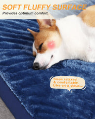 KSIIA dog bed removable cover features durable zipper for machine washing.