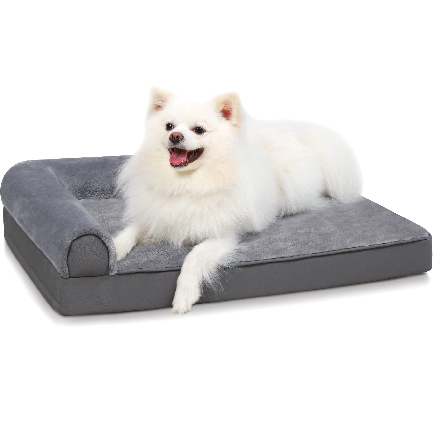 KSIIA orthopedic dog bed with waterproof cover showing protective layer for easy cleanup and foam protection