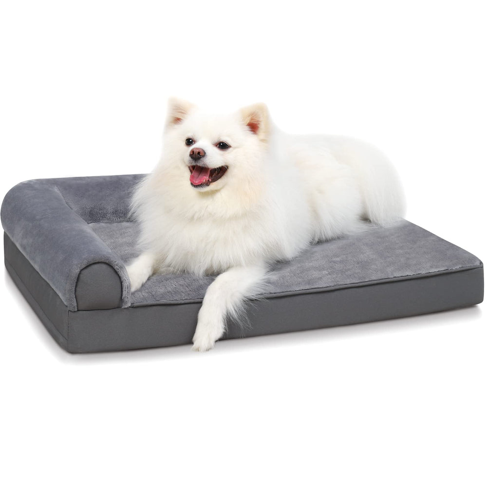 KSIIA orthopedic dog bed with waterproof cover showing protective layer for easy cleanup and foam protection