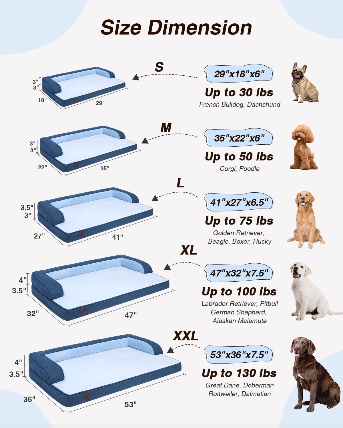 KSIIA senior-friendly design with raised edge aids easy lounging.