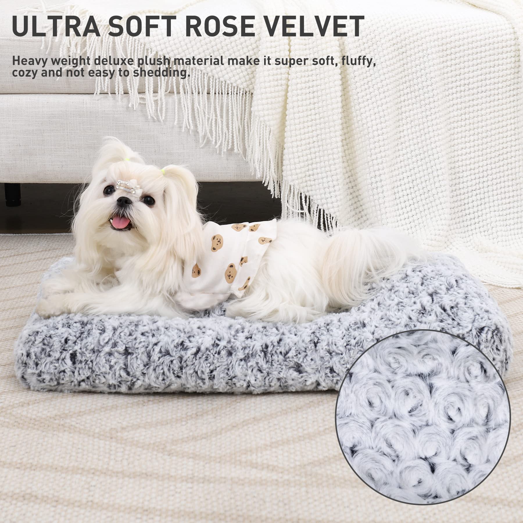 KSIIA deluxe plush rose velvet surface for calming naps