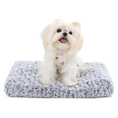 KSIIA washable dog bed with deluxe plush surface for cozy crate time