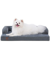 KSIIA washable dog bed with orthopedic egg-crate foam for senior comfort.