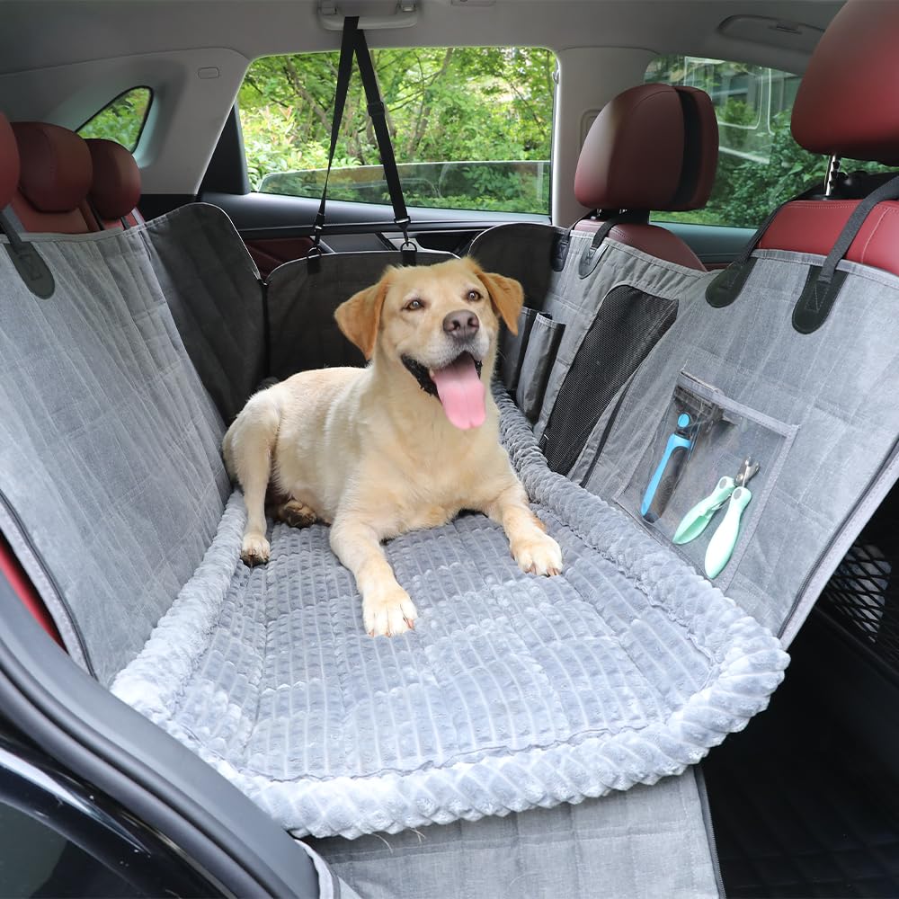 Ksiliup dog bed car backseat cover soft cushion for comfy rides