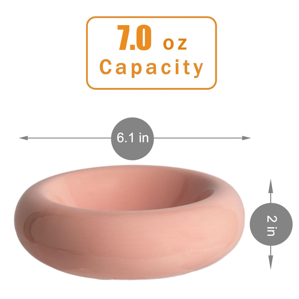 KTLECL ceramic 7oz bowl with shallow design for whisker comfort