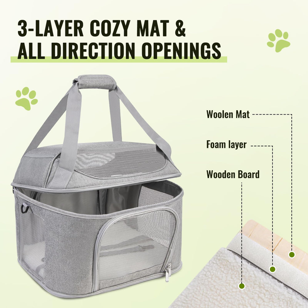 KTSOLRA built-in safety leashes secure pets during travel.