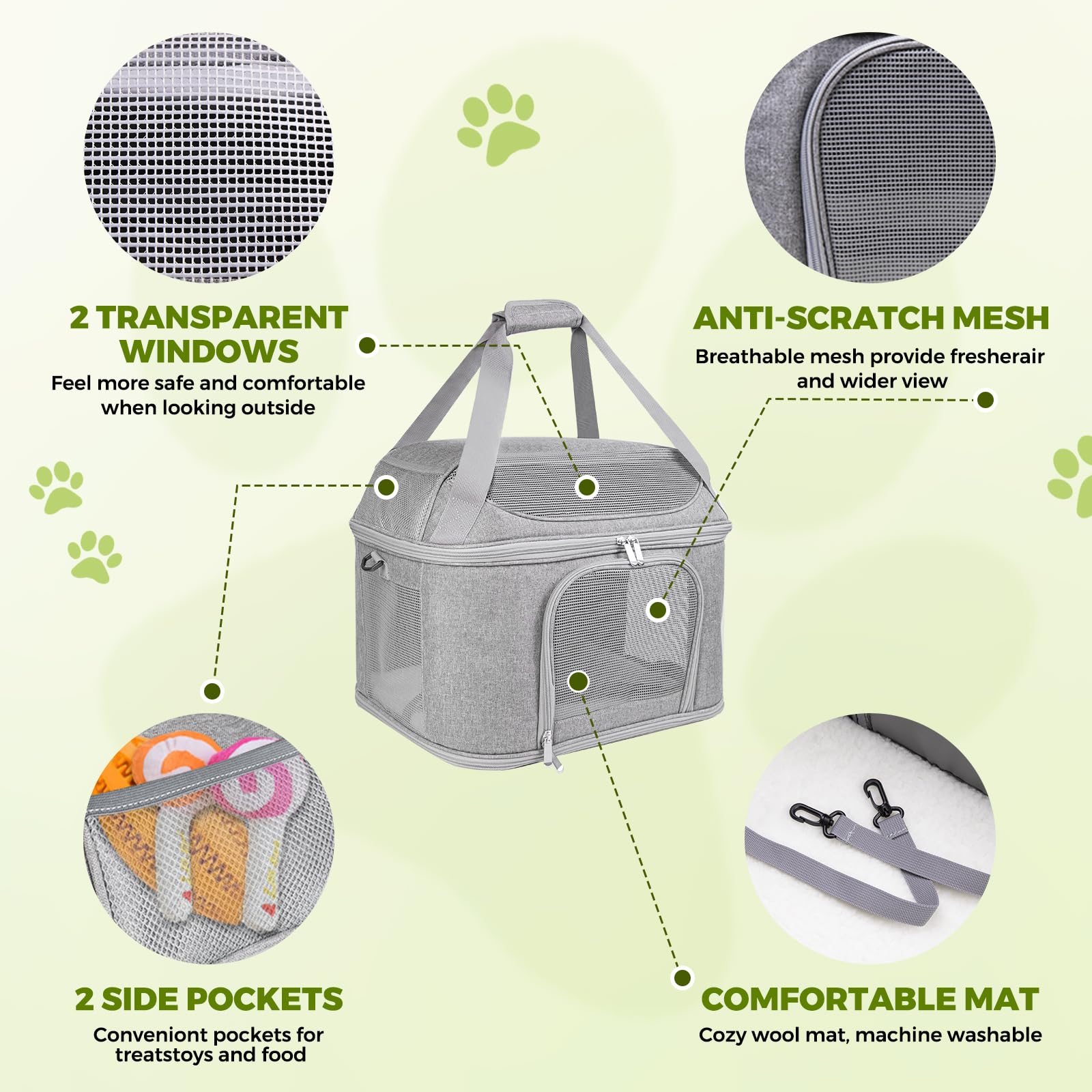 KTSOLRA washable pad keeps a clean, comfy interior.