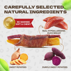 KUADELRO duck-jerky-training-treats chewy bite aids training rewards.