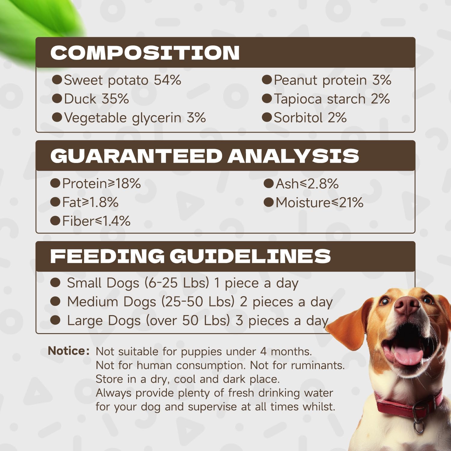 KUADELRO grain-free gluten-free-chews suited for sensitive stomachs.