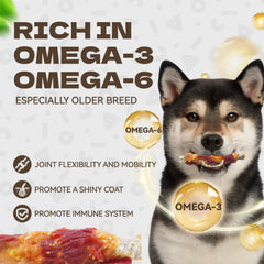 KUADELRO rico en Omega-3 para pelaje brillante y piel sana.