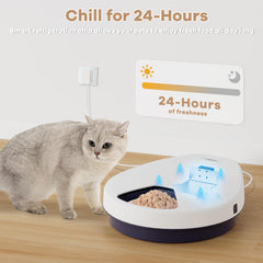 kubvici UBPET feeder LCD panel highlights simple scheduling for daily routines.