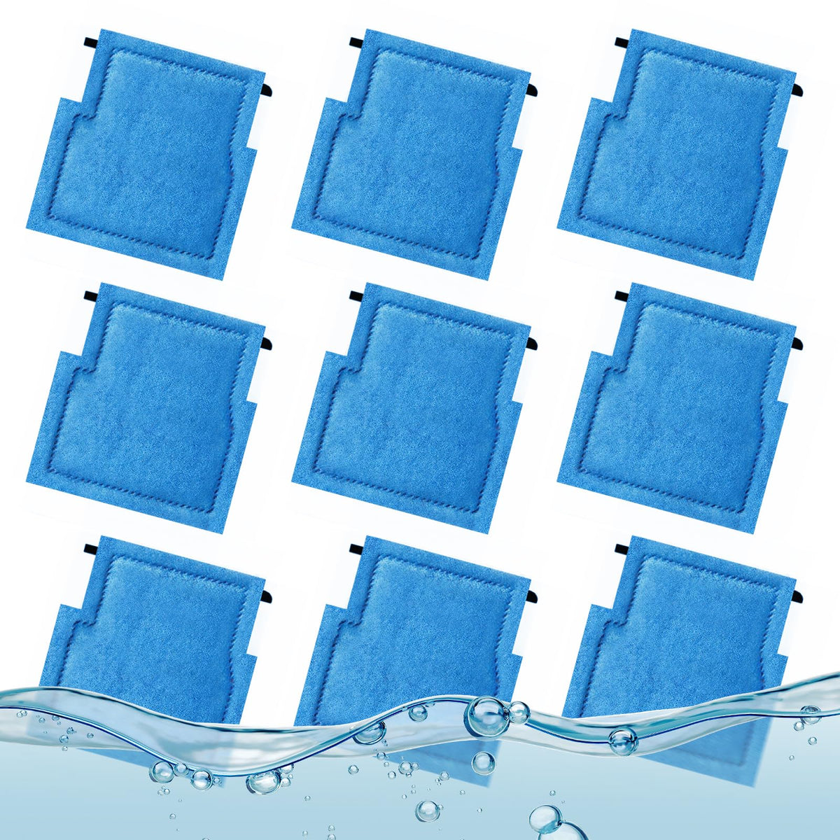 Kucbraly 9-pack assembled aquarium filter cartridge ready-to-install for clean water.