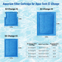 Kucbraly Aqua-Tech 5-15 power filter compatibility cartridge supports easy replacements.