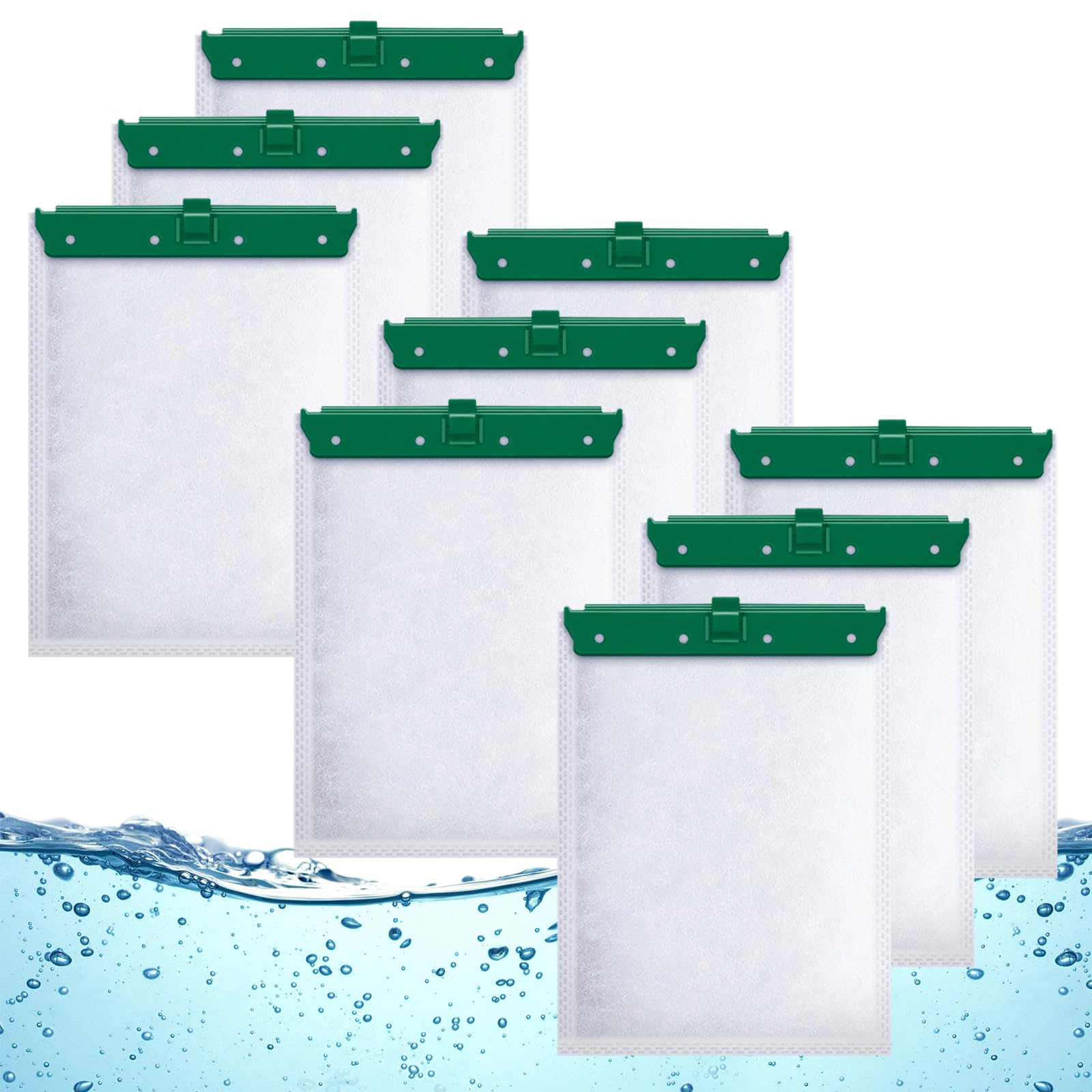 Kucbraly whisper-bio-bag filter assembled 9-pack cartridge for quick replacements.